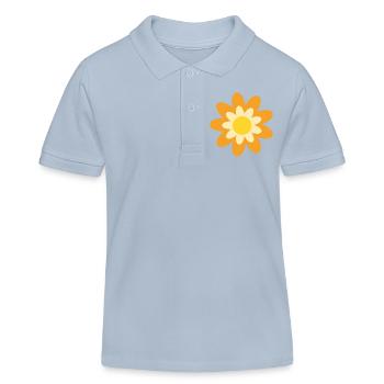 Hippie du cadeau fleur de fleurs des années 70 - Polo enfant bio Stanley/Stella - bleu ciel - Devant