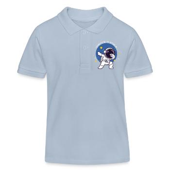 Orbiting In Style Astronaut Dabbing Geschenk - Kinder Organic Poloshirt Mini Sprinter von Stanley/Stella - sky Blue - Vorne