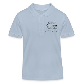 Träume, Ruhe, Natur. - Kinder Organic Poloshirt Mini Sprinter von Stanley/Stella - sky Blue - Vorne