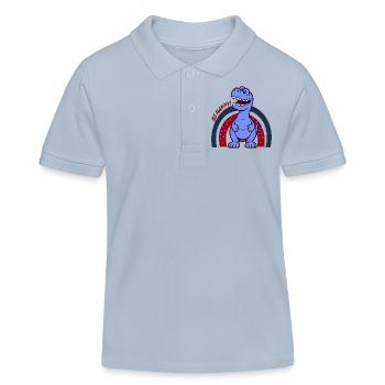 SOIS HEUREUX! - Polo enfant bio Stanley/Stella - bleu ciel - Devant