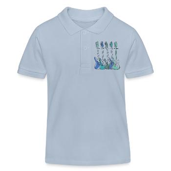 GUITARES ELECTRIQUES LINE ART - Polo enfant bio Stanley/Stella - bleu ciel - Devant
