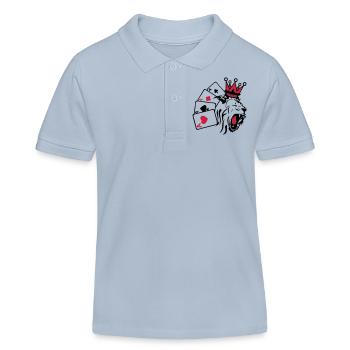 king king poker lion1 - Kids Organic Polo Shirt by Stanley/Stella - sky blue - Front