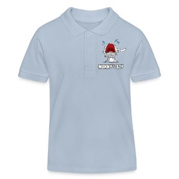 Mama Mutter Sohn Baby Mutti Geschenk Idee Wickeln - Kinder Organic Poloshirt Mini Sprinter von Stanley/Stella - sky Blue - Vorne
