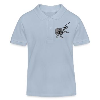 Oktopus Angelhaken Angler Am Haken Kampf Gefangen - Kinder Organic Poloshirt Mini Sprinter von Stanley/Stella - sky Blue - Vorne