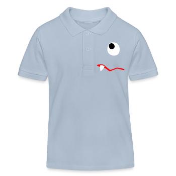 Monster Halloween traurig Comic Zombie Zahn Zyklop - Kinder Organic Poloshirt Mini Sprinter von Stanley/Stella - sky Blue - Vorne