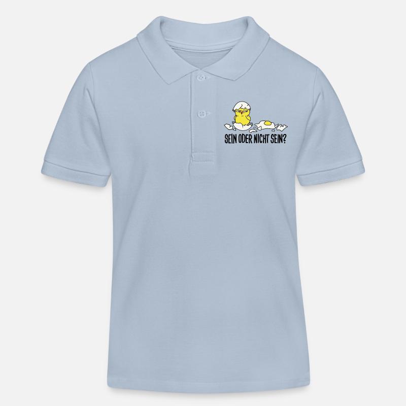 Être ou ne pas être - Polo enfant bio Stanley/Stella - bleu ciel