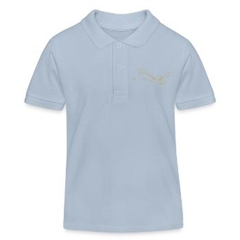 Motifs illustrés avec l’oie - Polo enfant bio Stanley/Stella - bleu ciel - Devant
