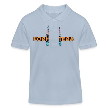 Tournée Formentera 2024 - Polo enfant bio Stanley/Stella - bleu ciel - Devant