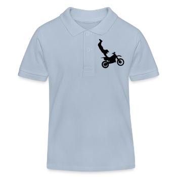 moto - Polo enfant bio Stanley/Stella - bleu ciel - Devant