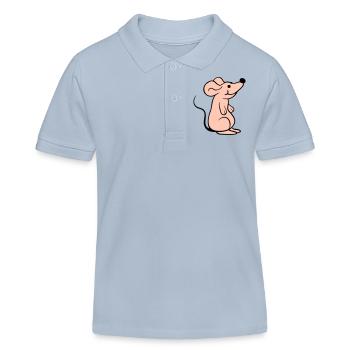 Mouse Mouse Cute Little Rat Rodent Friendly - Kids Organic Polo Shirt by Stanley/Stella - sky blue - Front