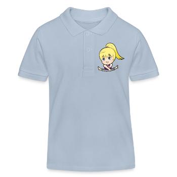 Chibi Anime Manga Splitkick - Kinder Organic Poloshirt Mini Sprinter von Stanley/Stella - sky Blue - Vorne