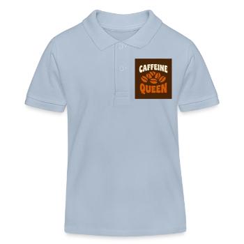 Caffeine Queen Kaffee Grafik - Kinder Organic Poloshirt Mini Sprinter von Stanley/Stella - sky Blue - Vorne