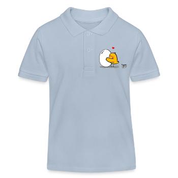 Sibling Egg - Kids Organic Polo Shirt by Stanley/Stella - sky blue - Front