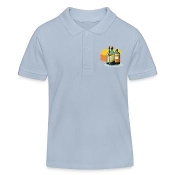Bottles - Kids Organic Polo Shirt by Stanley/Stella - sky blue - Front