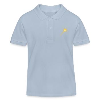 petite étoile filante dorée dans le ciel nocturne - Polo enfant bio Stanley/Stella - bleu ciel - Devant
