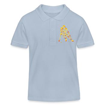 Hockey sur glace Flame Hockey Silhouette - Polo enfant bio Stanley/Stella - bleu ciel - Devant