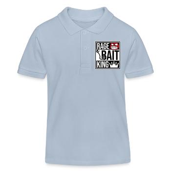 Rage Bait King en ligne Troll Attention Fun - Polo enfant bio Stanley/Stella - bleu ciel - Devant