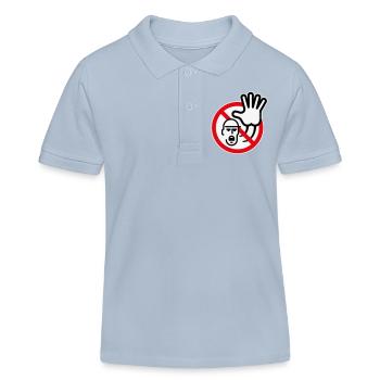 Panneau d’avertissement / Avertissement / Interdiction (Symbole / 3C) - Polo enfant bio Stanley/Stella - bleu ciel - Devant