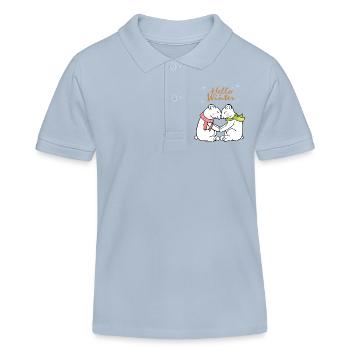 Hello Winter  - Kinder Organic Poloshirt Mini Sprinter von Stanley/Stella - sky Blue - Vorne
