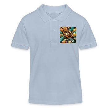 Triskelion-Mosaik - Kinder Organic Poloshirt Mini Sprinter von Stanley/Stella - sky Blue - Vorne
