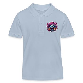 Horror Puppe / Halloween / gruselig / düster - Kinder Organic Poloshirt Mini Sprinter von Stanley/Stella - sky Blue - Vorne