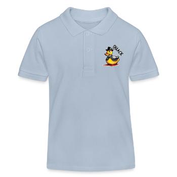 Canard en caoutchouc / Canard en caoutchouc / Eau / Baignoire - Polo enfant bio Stanley/Stella - bleu ciel - Devant