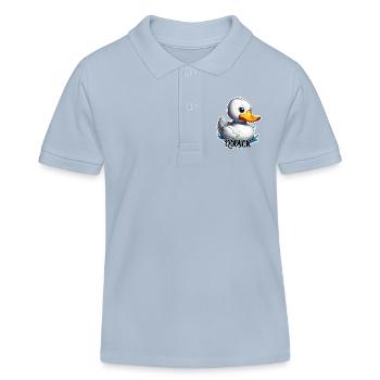 Rubber Duck / Rubber Duck / Water / Bathtub - Kids Organic Polo Shirt by Stanley/Stella - sky blue - Front