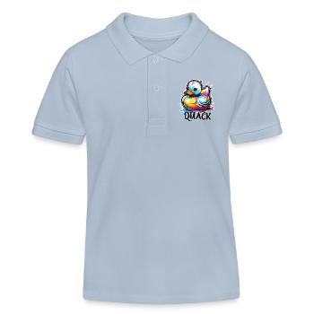 Rubber Duck / Rubber Duck / Water / Bathtub - Kids Organic Polo Shirt by Stanley/Stella - sky blue - Front