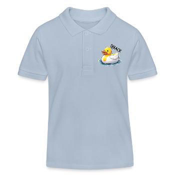 Rubber Duck / Rubber Duck / Water / Bathtub - Kids Organic Polo Shirt by Stanley/Stella - sky blue - Front