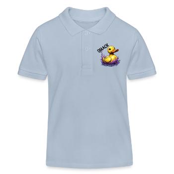Rubber Duck / Rubber Duck / Water / Bathtub - Kids Organic Polo Shirt by Stanley/Stella - sky blue - Front