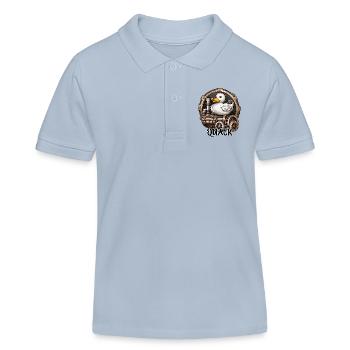 Rubber Duck / Rubber Duck / Water / Bathtub - Kids Organic Polo Shirt by Stanley/Stella - sky blue - Front