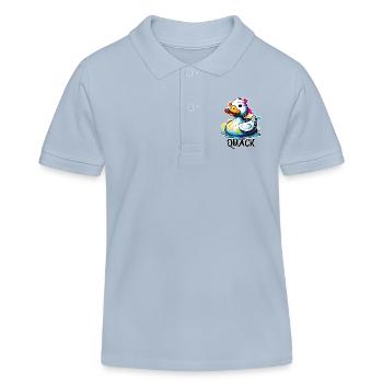 Rubber Duck / Rubber Duck / Water / Bathtub - Kids Organic Polo Shirt by Stanley/Stella - sky blue - Front