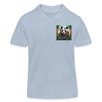 Tatouage / Animal / Art / Cool / Bande dessinée / Panda - Polo enfant bio Stanley/Stella - bleu ciel - Devant