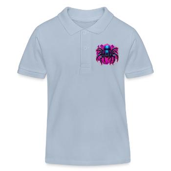 Spinne / Netz / Haustier / Kriechtier / Achtbeiner - Kinder Organic Poloshirt Mini Sprinter von Stanley/Stella - sky Blue - Vorne