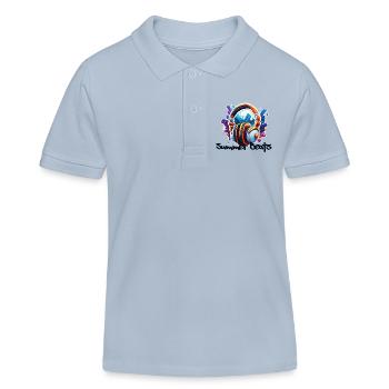 Kopfhörer / Audio / Musik / Klang / Studio / cool - Kinder Organic Poloshirt Mini Sprinter von Stanley/Stella - sky Blue - Vorne