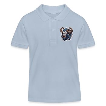 Krampus / Tradition / Culture / d’hiver - Polo enfant bio Stanley/Stella - bleu ciel - Devant