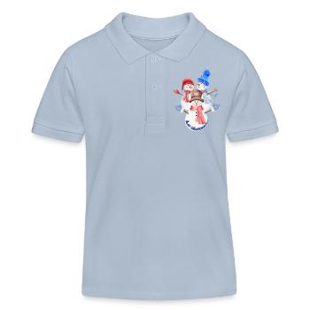Noël dernier... - Polo enfant bio Stanley/Stella - bleu ciel - Devant