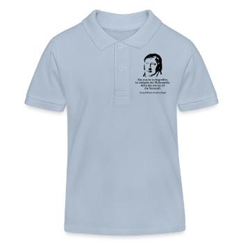 Hegel: Das was ist zu begreifen, ist Aufgabe der - Kinder Organic Poloshirt Mini Sprinter von Stanley/Stella - sky Blue - Vorne