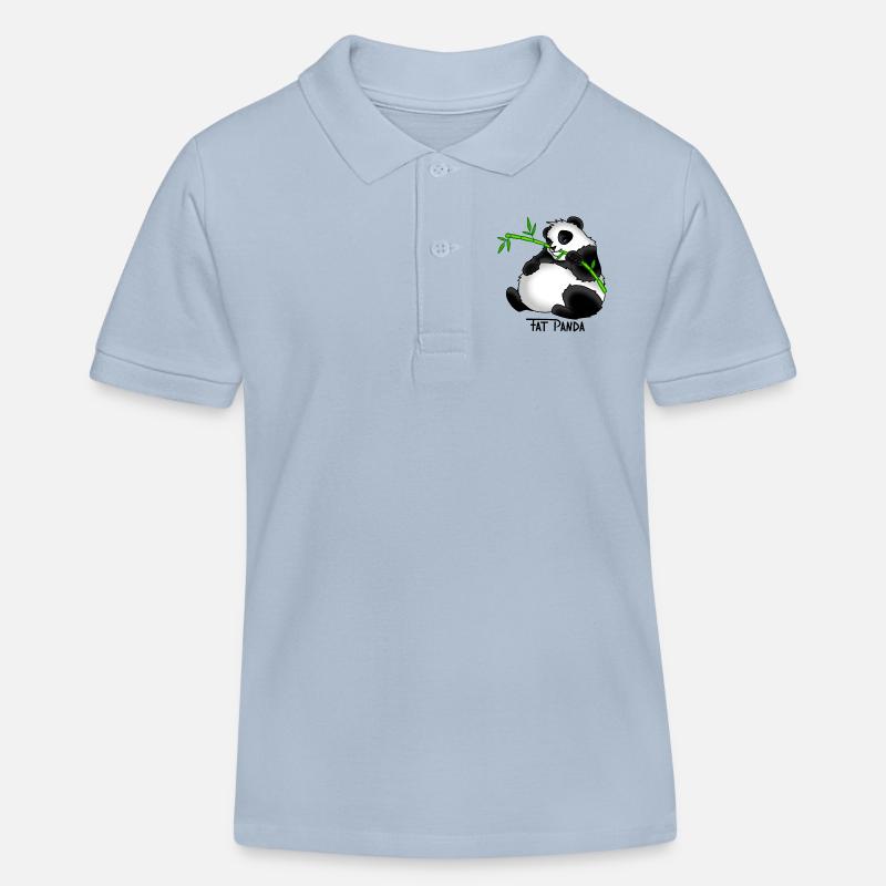 Fat Panda Geschenk Idee - Kinder Organic Poloshirt Mini Sprinter von Stanley/Stella - sky Blue