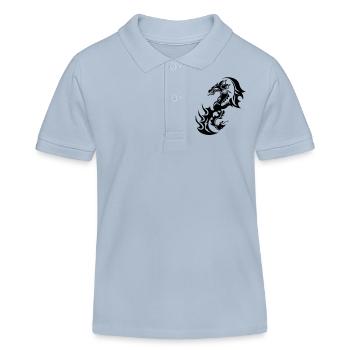 dragon tribal tattoo tatouage14 - Polo enfant bio Stanley/Stella - bleu ciel - Devant