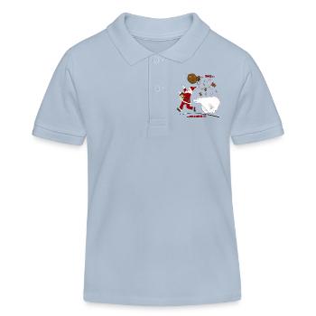 Weihnachtsmann - Kinder Organic Poloshirt Mini Sprinter von Stanley/Stella - sky Blue - Vorne