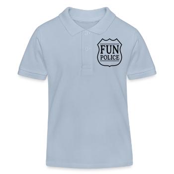 Fun Police - Kids Organic Polo Shirt by Stanley/Stella - sky blue - Front