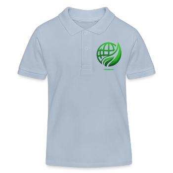 Green Power - Sustainability and Environmental Protection - Kids Organic Polo Shirt by Stanley/Stella - sky blue - Front