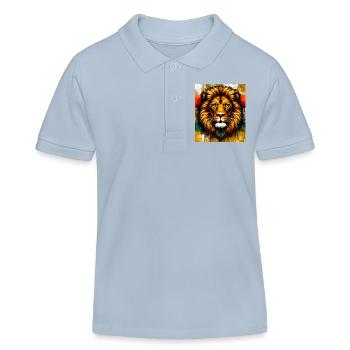 lion - Polo enfant bio Stanley/Stella - bleu ciel - Devant