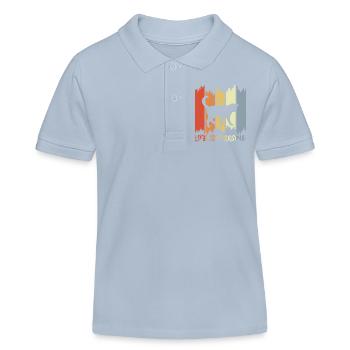 Katzen Witz - Kinder Organic Poloshirt Mini Sprinter von Stanley/Stella - sky Blue - Vorne