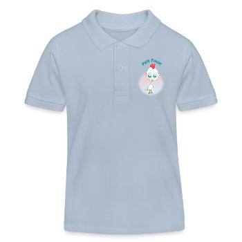 Petit Poulet - Polo enfant bio Stanley/Stella - bleu ciel - Devant