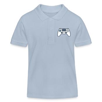 manette de jeu pour joueur sur console - Polo enfant bio Stanley/Stella - bleu ciel - Devant