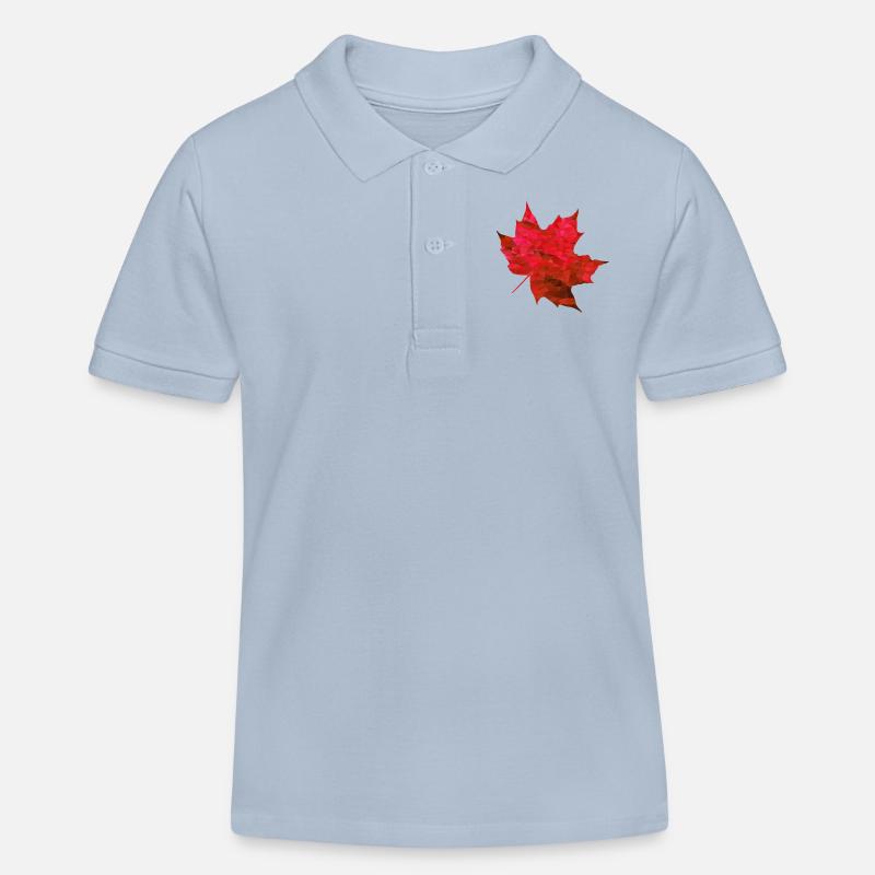 Érable Rouge Polygone - Polo enfant bio Stanley/Stella - bleu ciel