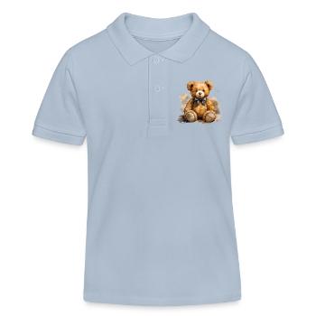 Les ours en peluche sont des souvenirs d’enfance - Polo enfant bio Stanley/Stella - bleu ciel - Devant