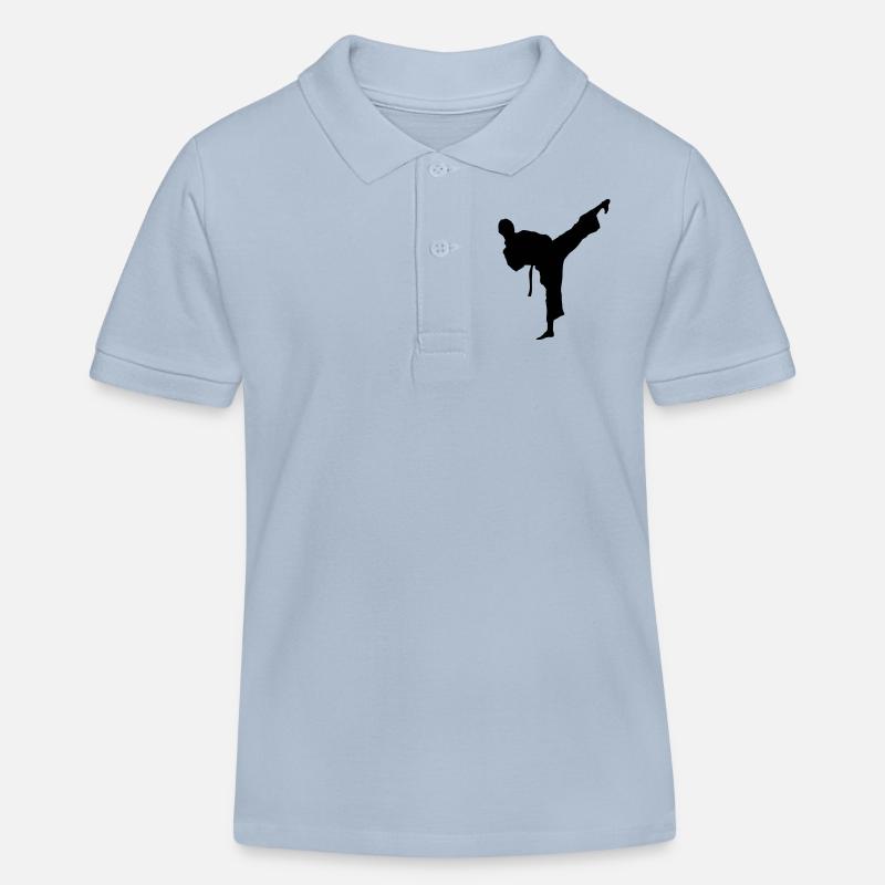 taekwondo_10 - Polo enfant bio Stanley/Stella - bleu ciel